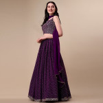 Embroidered Sequinned Semi-Stitched Lehenga & Unstitched Blouse With Dupatta