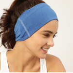 Unisex Blue Solid Bamboo Anti-Microbial Multipurpose Headband